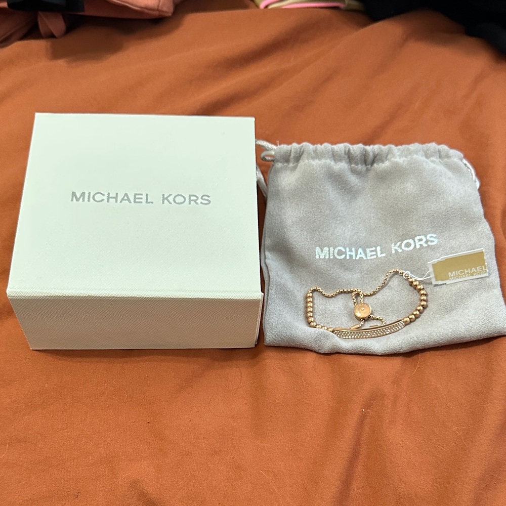 NWT Michael Kors Rose Gold and Silver Bracelet